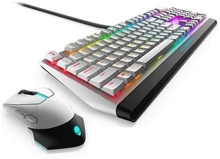New Mechanical Low-Profile RGB Keyboard 510K AW510K with 610M Wired/Wireless Gaming Mouse AW610M for Aurora R11/R10 Area 51m R2 M17 R3 Plus - Lunar Light