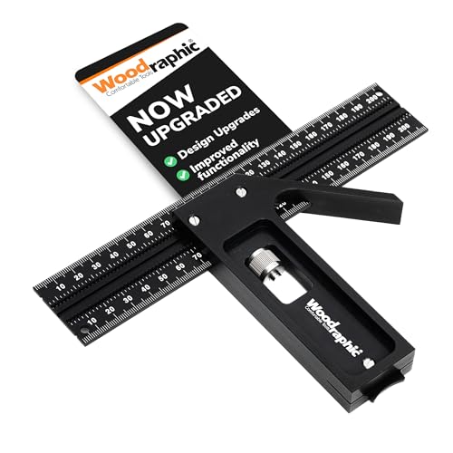 Upgraded Precision Square for Woodworking 200mm Triangle Ruler with Side Scale | CNC-Machined Aluminum Layout Tool | 90 Degree Right Angle Framing & Marking Square