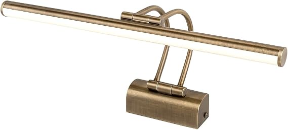 SekaTech Tumbled Flute Wall Sconce – 35cm 6W LED 3200K Daylight – Bathroom, Mirror, Picture, Table, Above Frame Decorative Lighting Lamp – 220V, IP20, Metal Body