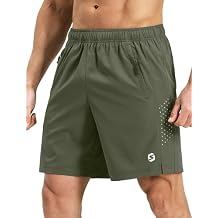 Mens Running Athletic Shorts 7 Inch Quick Dry Lightweight Workout Gym Tennis Shorts 3 Zipper Pockets