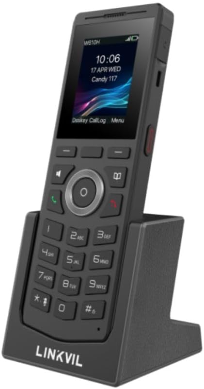 Fanvil W610H Long-Range Cordless Multi-Cell - Single-Cell Handset, Frequency Band: 902-928 MHz(America, 2-inch Color Screen with intuitive User Interface