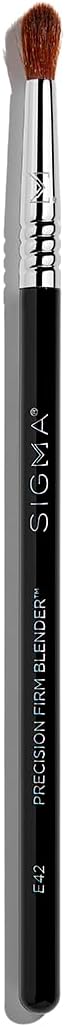Sigma Beauty E42 Precision Firm Blender Brush - Dense Blending Brush for Cream or Powder Products - Firm Precision Eyeshadow Blending Brush