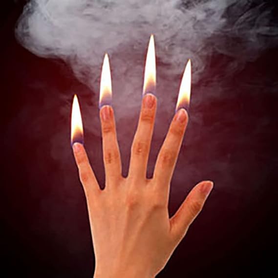 4Pcs/set Finger Fire Magic Tricks Fire Appearing Thumb Tips Magic Professional Magician Stage Illusions Gimmicks Flame Accessories Props