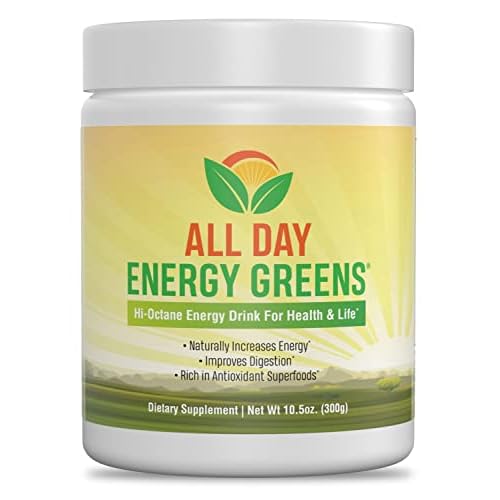 IVL - All Day Energy Greens - Supplement Powder Mix Drink, Greens Powder Superfood - Super Greens Blend for Optimal Nutrition, Energy & Digestion, Green Juice Superfood Boost