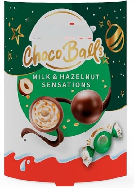 Choco Balls, Milk Chocolate, Creamy Milky Filling & Hazelnut Pieces 90g (Pack Of 2) Deliciousness that brings a smile" For All Occasions
