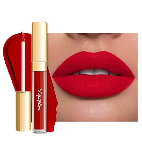 Depuplum Red Lipstick Matte for Women Superstay Long Lasting Lipstick Smudgeproof Red Liquid Lipsticks Cruelty Free Lip Makeup for Mothers Day DM29 Flamingo