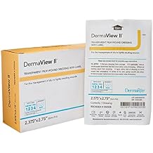 DermaRite's DermaView II, Transparent Film Dressing with Border - Frame Style Delivery, Sterile, Individually Wrapped, 2-3/7 in. x 2.75 in., 1 Count, 100 Packs, 100 Total