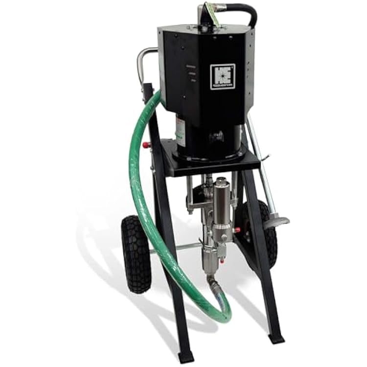 Cosmostar AX0115 65:1 Pneumatic Airless Sprayer, Max Fluid Working Pressure 6500 PSI, Air Powered Sprayers, Airless Paint Sprayers for Protective Coatings. Cart Full Set with Gun, Tip, Hose