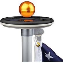 Sunnytech 2026 3rd Generation Black - Solar Power Flag Pole Flagpole Light Guarantee - Biggest Size - Best Solar Flag Light in The World