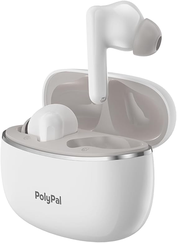Polypal P1 AI Translation Earbuds Real Time,138 Languages 7-in-1 Translator Earbuds, Audifonos Traductores Ingles Espanol,Speech & Video Translator Bluetooth for Business,Travel,Learning White