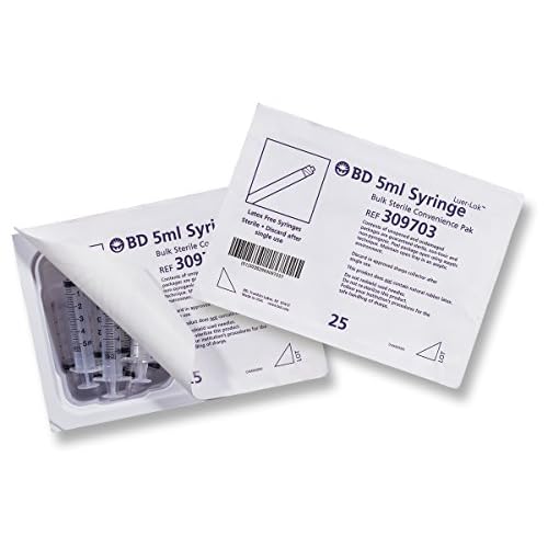 BD Medical Systems 309680 Luer-Lok Syringe Tip, Sterile Convenience Tray Pack, 60 mL Capacity (Pack of 120)