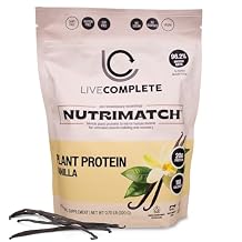 NutriMatchTM Plant Protein Powder Vanilla | 10 Servings - 20g | Vegan, 100% Plant-Based, Complete Protein with 96% Match RateTM