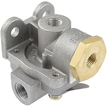 World American WA289714 Air Brake Quick Release Valve (QR1C 0-PSI DIFF 1/4S-3/8D) Replaces Bendix 289714, 289714CX, Freightliner A1214980, Mack 25175160, Volvo Truck 8071356, OE After. 0587289714P