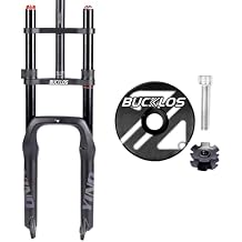 BUCKLOS 20 x 4.0 inch Fat Tire MTB Air Double Crown Suspension Fork &Top Cap Star nut