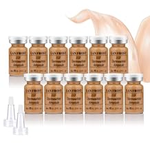Facial Glow Foundation Serum Starter Kit Combined With Niacinamide and Peptides to Even Skin Tone Anti-Aging Foundation Set, 12 Vials for People with Dark Skin