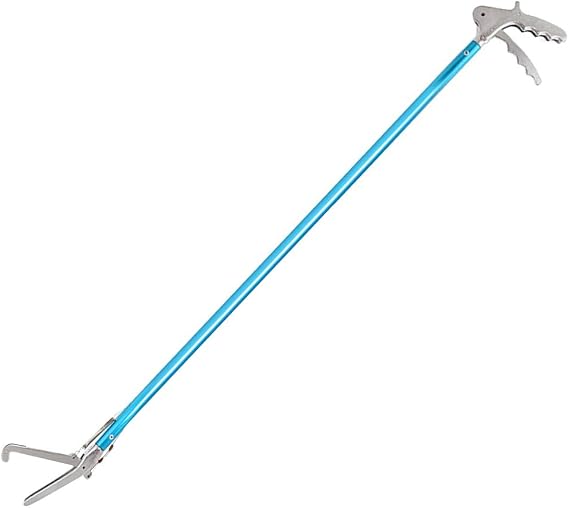 52 Inch Professional Standard Snake Tongs, Most Advanced All-in-One Aluminum Alloy Reptile Grabber Rattle Snake Catcher Wide Jaw Handling Tool