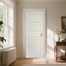 30" x 80" Slab Door - Interior Slab Doors for Dining Room, Bedroom, Closet, Laundry Room, Bathroom, Pantry -French Door Panels with a 5-Panel Design