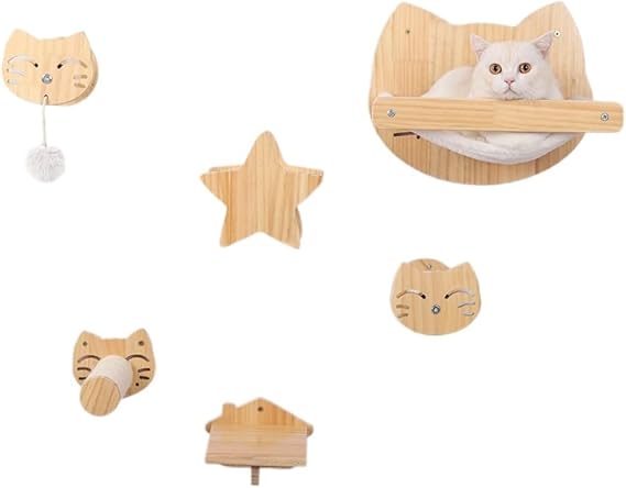 Cat Climbing Frame Cat Climbing Frame Solid Wood Integrated Large Cat Climbing Frame Cat Villa Cat Climbing Column Cat Tree Cat Climber(F)