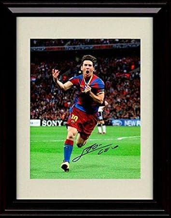 Lionel Messi Autograph Promo Print - Greatest Ever? - Spanish Club Barcelona - Framed 8x10