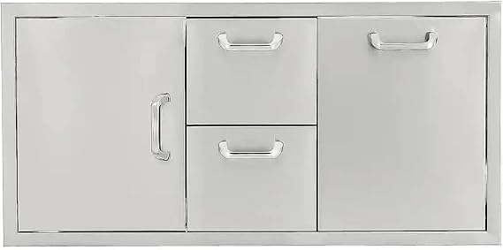 PCM 260 Series 42 Inch Single Door- 2 Drawer and Trash Rollout Combo