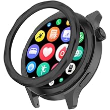 Bezel Styling & Glass Compatible with Xiaomi Watch S4/S4 eSIM/S3/S3 eSIM,Anti-Scratch Stainless Steel Frame Ring Cover with HD Clear Tempered Glass Screen Protector