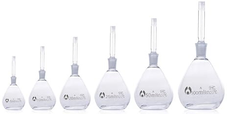 5ml Specific Gravity Bottle, Pycnometer,Borosilicate Glass,Uncalibrated