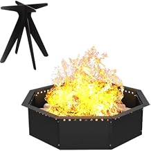 Mocomax Smokeless Fire Pit Ring and Vertical Fire Pit Grate
