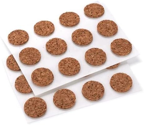 Self-Adhesive Cork Dots, Natural, 1" Dia (24)