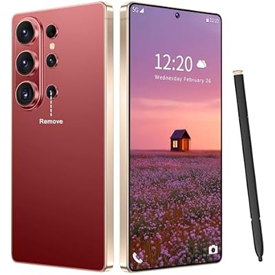 S26 Ultra 5G Unlocked Smartphone,16GB512GB Cell Phone for Android 15, 6.99 Unlocked Cell Phone, 7000mAh, 68MP108MP Dual CameraDual SIMFingerprint LockFace Wine Red