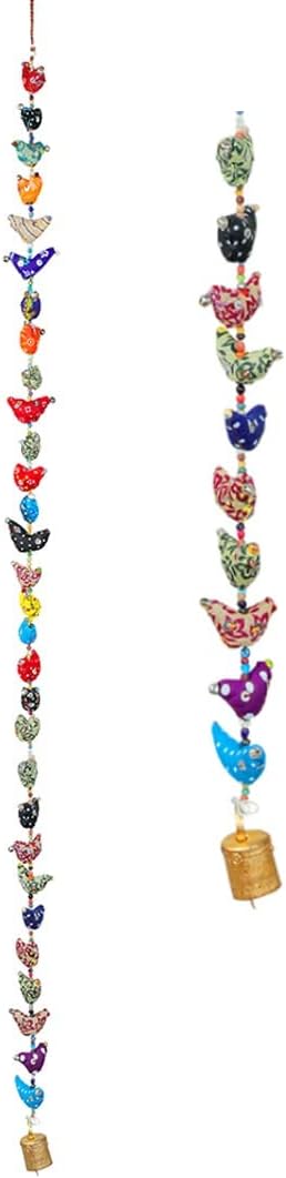 Aditri Creation Decorative Door Hanging 30 Fabric Birds Tota String with Bell Festival Decoration for Home Wall Bedroom Office Room Home Decor Indian New Year Gifting Ideas (Size:-48"/ 4 Feet)