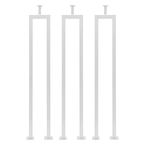 3 Pack U Shape 36" Stair Balusters with Adjustable Top Bracket, White