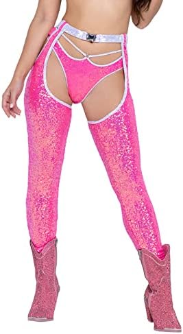 6238 - Sequin Chaps with Belt