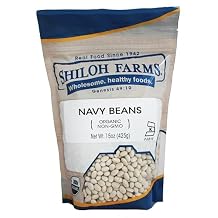 Shiloh Farms Organic Navy Beans - Bulk Pack of 6 x 15 Oz, Naturally High in Protein and Fiber, Certified Organic, Perfect for Gourmet Dishes
