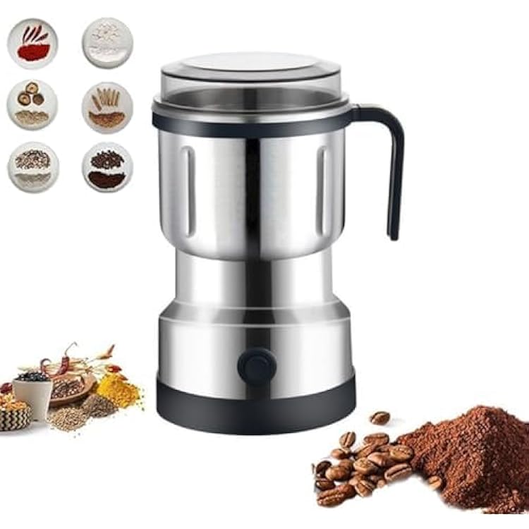 Household Small Powder Grinding Machine, Grain mills, Herb Grinder, Spice Grinder, Electric Coffee Grinder, Multifunctional Grinding Machine with 304 Stainless Steel Blade