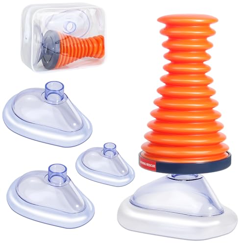 Choking Rescue Device, Anti Choking Device for Kids & Adults, First Aid Kit with 3 Masks for Home & Travel, Strong Suction Heimlich