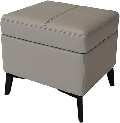 Sofa Stool Foot Stool Living Room pouffe Foot Stool with Storage, 15.7 Footrest n for Couch, Leather Upholstered Square Coffee Table, Footrest Footstool for Living Room