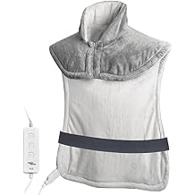 King Size Heating Pad Fast-Heating Technology for Back/Waist/Shoulder/Neck Pain and Cramps Relief - Moist and Dry Heat Therapy with Auto-Off 26"X38" Hot Heated Pad by GOQOTOMO PJH-King