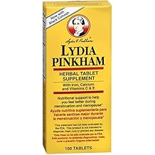 Lydia Pinkham Nutritional support for women - Lydia Pinkham Herbal Tablets, Helps You Feel Better During Menstruation and Menopause- 150 Tablets