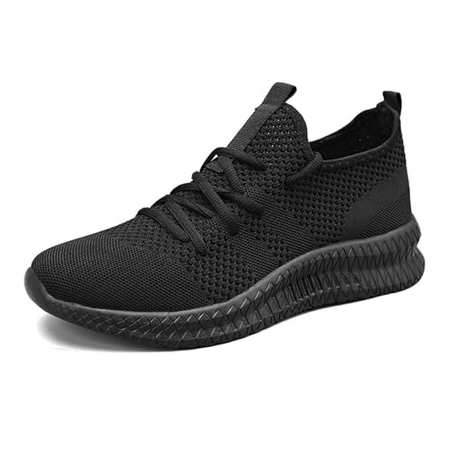 Mens Mesh Breathable Running Shoes Comfortable Fashion Lace-up Sneaker Cross-Trainer Lightweight Walking Casual Shoes for Men