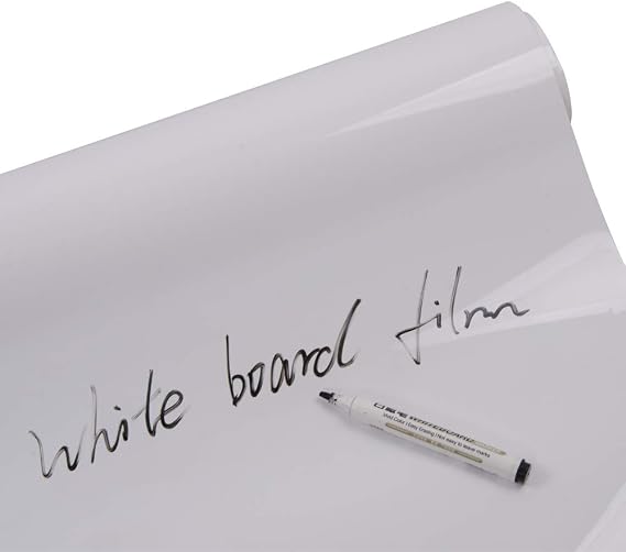 HOHOFILM 5ft x 3ft Roll Self Adhesive Whiteboard Stickers Dry Erase Sheet Peel and Stick Wall Stickers for Walls,Doors,Tables,Chalkboards,Whiteboards and More Smooth Surface