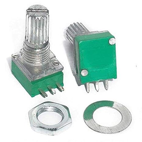 10Pcs Single Linear Rotary Seal Amplifier Potentiometers Type B B100K 100K Ohm Knurled Shaft 3Pin