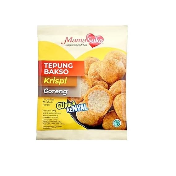 MamaSuka Tepung Bakso Krispi Goreng Fried Crispy Meatball Flour, 100 gram (Pack of 2)