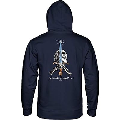 Powell Peralta Unisex Adult Skull & Sword Mid Weight Navy Hoody