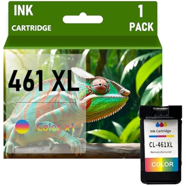 PG-460XL CL-461XL Ink Cartridges Compatible for Canon PG 460 CL 461 XL High Yield Replacement Fit for Canon PIXMA TS5340 TS7440 Printers,Color