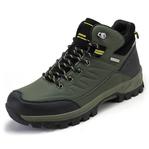 Mens Hiking Boots Outdoor Waterproof Non-Slip Work Boots Autumn Winter Trekking Snow Boots