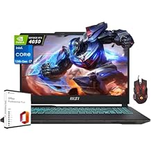MSI 2024 Cyborg 15 Gaming Laptop, 15.6" FHD 144Hz, Intel 10-Core i7-13620H, 32GB DDR5, 1TB SSD, GeForce RTX 4050, Backlit KB, Wi-Fi 6, Windows 11 Home, w/Office Lifetime License