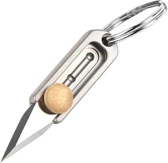 SW705 Mini Titanium Alloy Package Opener Knife, EDC Tiny 1.2 Inchs hang on a keychain, ultralight 0.17oz Portable Multifunction Tool