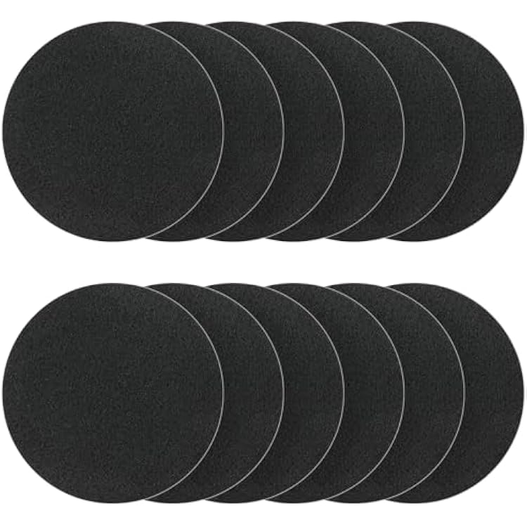 Charcoal Filters for Compost Bucket, 12 Pack Compost Bin Filter, 6.7 inch Compost Filters for Countertop Bin, Fits Most Kitchen Compost Bins, Long-Lasting Odor Elimination
