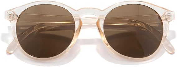 Sunski Dipsea - Polarized Recycled Sunglasses (Champagne, Brown)