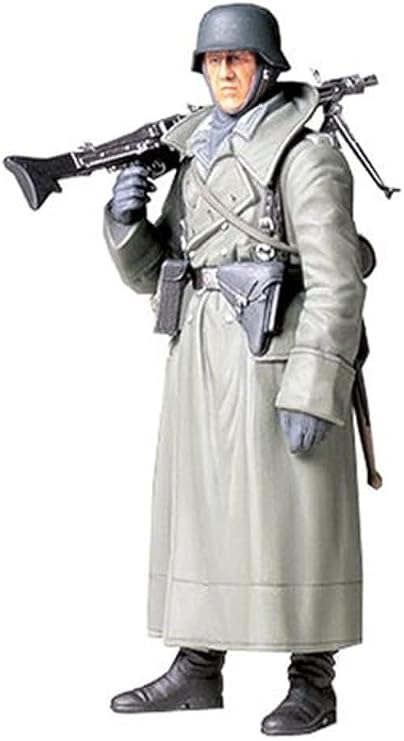 TAMIYA 300036306 1:16 WWII Figure German Soldier with Coat and MG,Grey,Medium